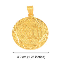 Anniyo 3.2CM Allah Charms Pendants Gold Plated for Women Men,Arabic Muslimic Jewelry Factory Price #610020
