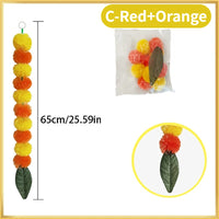 5-50 PCS Marigold Garland Wedding Diwali Decoration Day of the Dead Faux Garlands Wedding Garlands Indian Decor for Prayer Fest