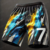 AI Design Printed Ronaldo Graffiti Oversized Football Shorts - Sweat-Wicking, Quick-Drying for Daily Training Beach shorts