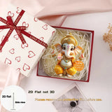 Cute Garnesh Pendant Keychain Retro Ganish 2D Flat Acrylic Ornament Charm Hanging Decoration for Car Bag Festive Home Party Gift