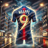 Hot Selling Mbappe Fashion Printed Men's Collection Commemorative Jersey T-shirt Daily Outdoor Breathable Quick Drying Top