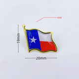 USA Texas State Flag Lapel Pin Metal Waving Badge Brooch Lapel Pin Clothing Hats Suit Travel Bags Accessories