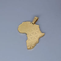 2pcs No Fade Africa Map Charms Stainless Steel Pendant for Jewelry Making Necklace Keychain Rune Eye of Horus Talisman DIY Craft