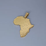 2pcs No Fade Africa Map Charms Stainless Steel Pendant for Jewelry Making Necklace Keychain Rune Eye of Horus Talisman DIY Craft