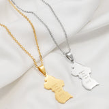 Anniyo Guyana-My Native Land 592 Pendant Necklaces Women Girls Stainless Steel Ethnic Jewelry  #532662