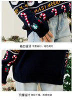 Autumn And Winter Christmas Tree Sweater Pullover Small Snowman Sweater New Fashion Elegant Casual Loose Top Sweater 2025