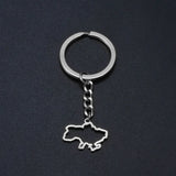 Anniyo Ukrainian Keychain Ukraine Key Ring Ukrainian Jewelry Key Chains for Women Men #000150