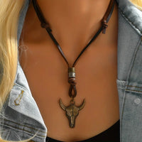 New Punk Boxing Gloves Leather Necklace with Adjustable Length Fashionable Pendant Men's Necklace Festival Accessories
