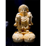 Hand Carved Wooden Daikokuten Statue Figurine - Japanese Seven Lucky Gods Wealth God Prosperity Fortune fengshui Ornament