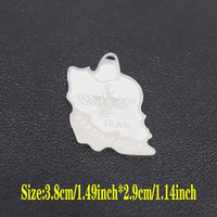 Fashion electroplating corrosion Iran map Ahura Mazda Pendant Stainless steel pendant necklace Keychain Pendant Pendant Pendant