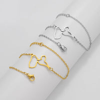 Anniyo 18CM + 4CM France Guadeloupe Map Bracelet for Women Stainless Steel Jewelry Foot-Chain #320921
