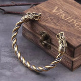 Black Stainless Steel Nordic Viking Norse Dragon Bracelet Men Wristband Cuff Bracelets with Viking Wooden Box