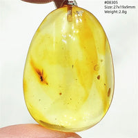 Natural Insect Amber Water Drop Pendant Flower Yellow Amber Insect Necklace Baltic Women Men Jewelry Stone AAAAAAA