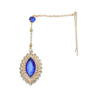 Boho Ethnic Indian Women Hair Jewelry Rhinestone Forehead Hair Pins Pendant with Hairpin Decorations Headpiece Hair Accessories