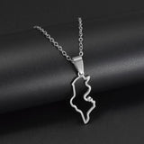 Anniyo Outline Tunisie Pendant Necklaces Tunisienne Jewelry Tunisia Women Girl @365621