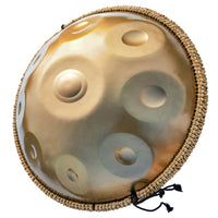 432Hz/440Hz Gold Handpan Drum with Steel Tongue for Yoga,Meditation Instrument,Beginner,Tambor Gift, 22 inch,9, 10,12,14,17notes