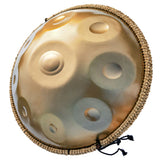 432Hz/440Hz Gold Handpan Drum with Steel Tongue for Yoga,Meditation Instrument,Beginner,Tambor Gift, 22 inch,9, 10,12,14,17notes