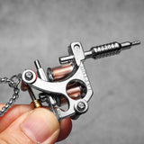 Men Charm Tattoo Machine Stainless Steel Jewelry Necklaces With Pendant For Male Women Punk Hip Hop Accessories Gifts Wholesale
