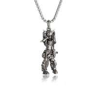 Retro Gothic Mysterious Demon Angel Wings Pendant Necklace Men's Punk Hip Hop Trendy Cool Jewelry Boy Gift