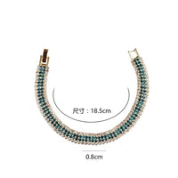 Bohemian Style Women Exquisite Luxury Roman Fashion Crystal Bracelet Full Jewelry Braided Wedding Jewelry Christmas Gift Jewelry