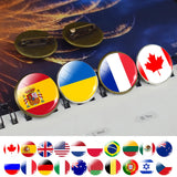 Global Country National Flag Brooch Pins USA UK Ukraine Canada Russia Brazil Australia France Spain Poland Flags Badge