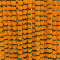 5-50pcs Marigold Flower Garland For Decoration Artificial Flowers 5 feet Diwali Pooja Mexican Party Fiesta Day of The Dead