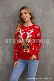 Autumn And Winter Cartoon Christmas Sweater O Neck Pullover Knitted Sweater New Fashion Elegant Casual Loose Party Sweaters