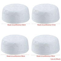 New Muslim Men Prayer Cap Hat Cotton Embroidery Leisure Saudi Arabia Islamic Hat Cap Men Headscarf Topkippot Turban Saudi Cap