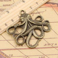 5pcs Charms Octopus 59x57mm Tibetan Silver Color Pendants Antique Jewelry Making DIY Handmade Craft