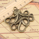 5pcs Charms Octopus 59x57mm Tibetan Silver Color Pendants Antique Jewelry Making DIY Handmade Craft