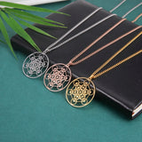 Skyrim Stainless Steel Angel Seal Archangel Metatron Cube Necklace Women Men Sacred Geometry Amulet Religious Spiritual Jewelry