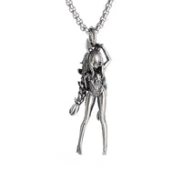 Retro Gothic Mysterious Demon Angel Wings Pendant Necklace Men's Punk Hip Hop Trendy Cool Jewelry Boy Gift