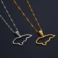Anniyoc Outline Honduras Map Pendant Necklaces for Women Girls Charm Honduran Maps Jewelry @271821