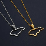 Anniyoc Outline Honduras Map Pendant Necklaces for Women Girls Charm Honduran Maps Jewelry @271821