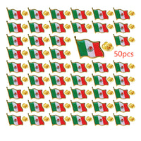 Mexico Flag Lapel Pins - Bulk Pack Mexican National Emblem Badges for Jackets Hats Backpacks And Clothes
