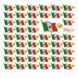 Mexico Flag Lapel Pins - Bulk Pack Mexican National Emblem Badges for Jackets Hats Backpacks And Clothes