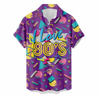 Retro 80s 90s Hawaiian Shirts Men Clothing 3D Printed Short Sleeves Tops Cool Outdoor Lapel Blouse Y2k Summer Button Shirt