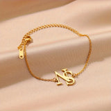 Fashion 2-letter Cross Stainless Steel Chain Ankle Anklets Golden Waterproof Jewelry Beach Vacation Accessories Birthday Gifts