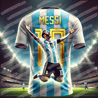 Messi Men's Celebration Commemorative Edition Sports T-shirt Quick Drying Breathable Comfortable Outdoor Daily Jersey