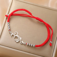 Dawapara Breathe Symbol Bracelet Ohm OM Unalome Symbol Charm Bracelet Stainless Steel Yoga Inspirational Supernatural Jewelry