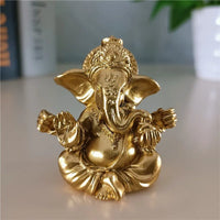 Lord Ganesha Buddha Statue Elephant God Sculptures Ganesh Figurines Man-made Jade Stone Home Garden Buddha Decoration Statues