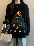 Red Christmas Pullover Sweater For Women In Autumn And Winter 2025 Women's Casual Versatile O Neck Knitted Sweater New Casual