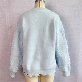 Christmas Sweater Women 2024 Korean Style O Neck Casual Loose Jumper Women Chic O Neck Peark Bow New Year Sweater Knitwear