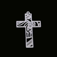 New fashion stainless steel cutout cross Jesus pendant necklace bracelet Keychain pendant accessories