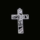 New fashion stainless steel cutout cross Jesus pendant necklace bracelet Keychain pendant accessories