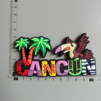 PVC Fridge Magnets Tourist Fridge Magnets for Cancun Mexico Honduras Fridge Decorations Stickers Home Decor