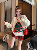 Round Neck Christmas Sweater for Women 2025 New Winter Lazy Heavy Industry Knitted Sweater