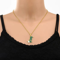 2024 new fashion stainless just Pakistan map flag pendant necklace temperament everything collarbone chain birthday anniversary