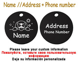 Personalized Pet Cat Dog Name Collar Accessories Circle Custom Engraved ID Tag Necklace Chain Charm Supplies For Dog Product