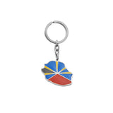 Anniyo France Map Martinique Guadeloupe French Guiana Reunion Island Key-Chain Jewelry Keyring For Women Men #K16A55